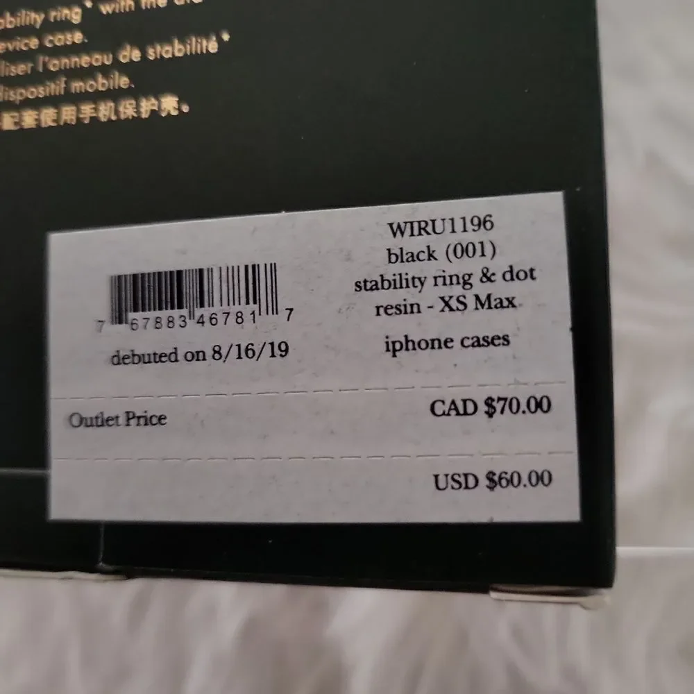 Kate spade iPhone xs max for Apple I phone new in box, black and white polka dot